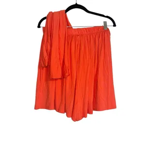 NWOT Free People Beach Sabbia Convertible Orange Shorts Romper LARGE thumbnail 4