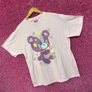 Urban Outfitters Kawaii Queen Teddy Strawberry Shortcake Black Matter Tee L thumbnail 3