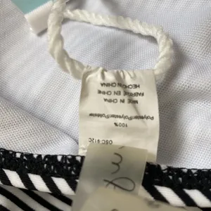 Cupshe striped black white high waist swim bottom small NWT thumbnail 7