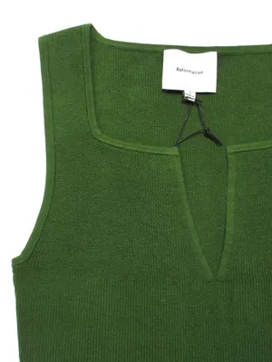 NWT Reformation Rylie in Grass Green Ribbed Cotton Sweater Tank S thumbnail 5