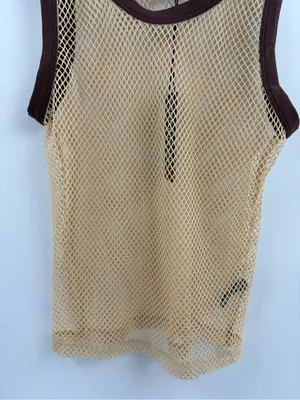 Current mood dolls kill mesh beige brown summer sleeveless tank top size xl NWT thumbnail 4