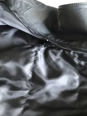 NWT Black Faux-Fur Collar Leather Trench Coat thumbnail 11