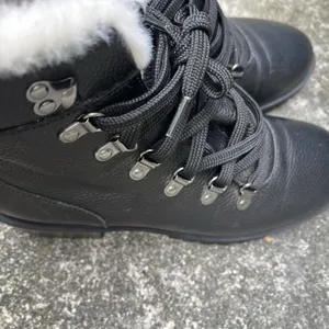 Caslon Black Leather Lace Up Combat Boots 8.5M Festival Rave Goth Gorpcore Punk thumbnail 5