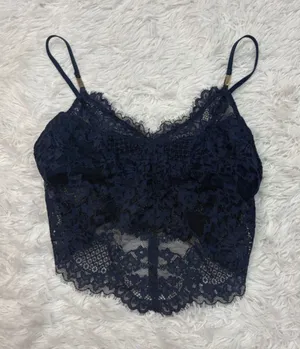 Aerie Navy Lace Bralette Cami thumbnail 1