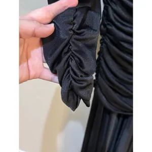 Vintage Cervelle Draped Ruched Evening Gown Handkerchief Hem 80's‎ Sequin thumbnail 7