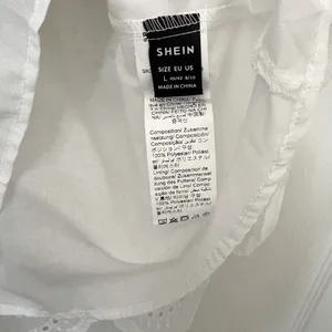 Shein Tiered Skirt Floral Eyelet Dress in White thumbnail 6
