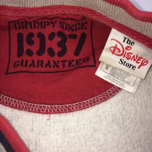 Disney Unisex Grumpy Gray w/Red/Black Trim Ribbed Textured Sweatshirt-Size Small thumbnail 12