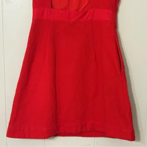 Maeve Anthropologie Red Scoop Neck Mini Dress Sleeveless Sz 2 Romantic, Feminine thumbnail 10