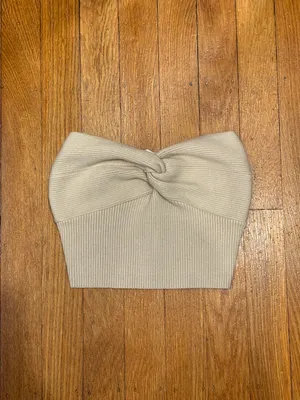 Princess Polly Cream Knit Tube Top thumbnail 2