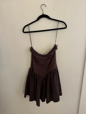 Onda Drop-Waist Tube Mini (Chocolate) thumbnail 2