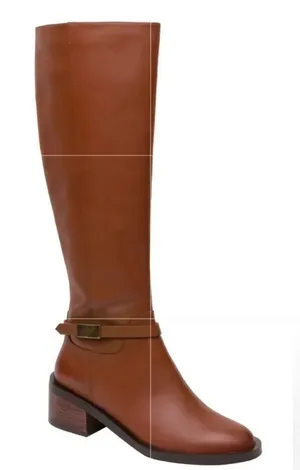 Linea Paolo Kamile Knee High Almond Toe Leather Tan Riding Boots(Size 9M) thumbnail 1