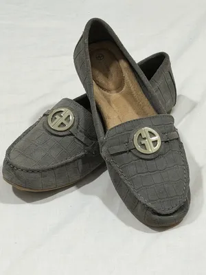 Giani Bernini Dailyn2 Women’s Leather Suede Loafers Memory Foam Grey Sz 8M thumbnail 5