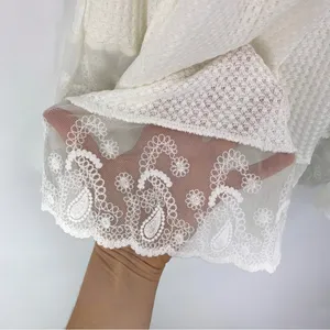 JODY California Y2K Lace Trimmed Cardigan White M thumbnail 2