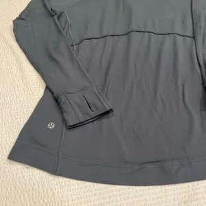 Lululemon Warm Stabilizer 1/2 Zip Hoodie 10 women blue charcoal thumbnail 8
