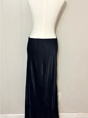 DISSH Charli Black Satin Maxi Skirt Size 10 Bias Cut Minimalist thumbnail 4