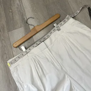 Abercrombie & Fitch Pants linen straight leg dress womens White size 12 petite thumbnail 4