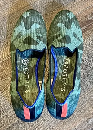 Rothy's The Loafer Olive Green Camo Slip-On Flats Size 7 thumbnail 1