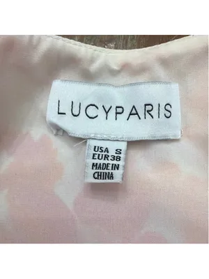 LUCY PARIS Pink & Orange Floral Puff Sleeve Toulouse Tie Babydoll Mini Dress S thumbnail 8