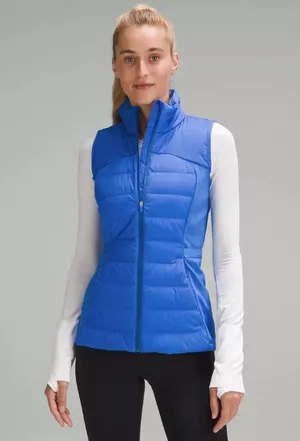 Lululemon Down For It All Vest. Wild Indigo. Size 2 thumbnail 1