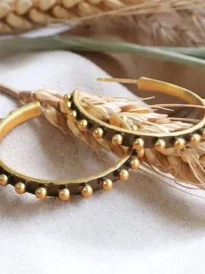 NEW Julie Vos SoHo Hoop Earrings Gold Mixed Metal thumbnail 4