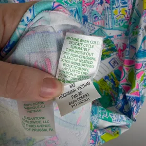Lilly Pulitzer Laina Dress Large Wish You Were Here Multi Pop Up Preppy Colorful thumbnail 8
