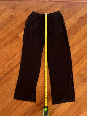 Uniqlo Black Wide Leg Drawstring Easy Pants Size Small thumbnail 4