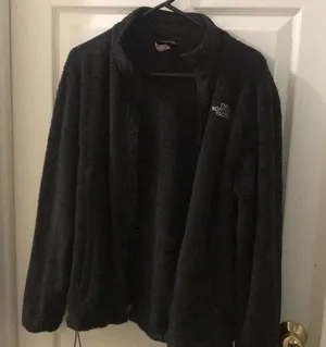 Women’s black Fuzzy North Face thumbnail 1