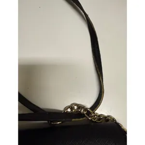 Kate Spade New York Black Saffiano Leather Crossbody Bag Gold Hardware Flap Snap thumbnail 8