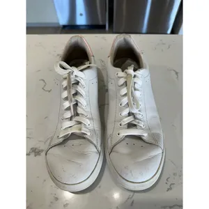 Tory Burch Howell Court White Pink Leather Lace Up Sneakers Women's Size 8 thumbnail 5