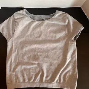 Free People Gray Short Sleeve Grey Cropped Top thumbnail 1