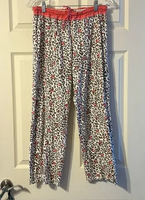 Jenni by Jennifer Moore Leopard Print PJ Pajama Pants Medium thumbnail 1