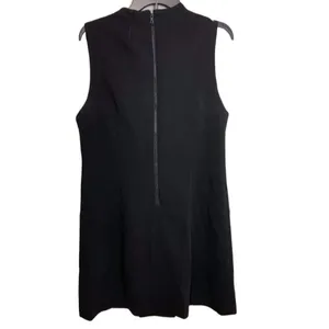 Alice + Olivia employed Women's Black Mock Neck Pleated Shift Dress‎ Size 12 thumbnail 6