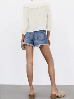Zara White Lace-Collar Button-Front Blouse thumbnail 3