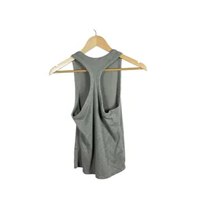 Vuori Women’s Sunrise High Neck Ribbed Tank in Dune Grey Size XS thumbnail 6