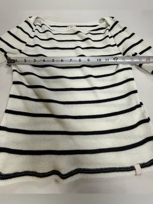 Urban Outfitters BDG Black and Cream Striped Scoopneck Sweater thumbnail 5