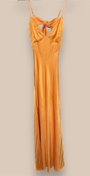 Bardot MALINDA SLIP DRESS From Revolve in Burnt Orange thumbnail 3