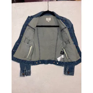 J.Crew Trademark Women Medium Wash Blue Denim Trucker Jacket XXS cotton‎ blend thumbnail 4