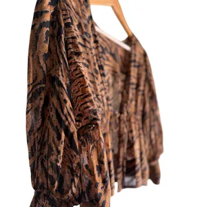 GANNI Animal Print Tie Front Blouse Top EU 34 XS 100% Viscose thumbnail 2