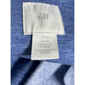 H&M Women's Blue Marled Collared Long Sleeve Button Down Shacket Coat Jacket M thumbnail 5