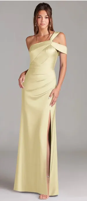 Azazie Bridesmaid Dress Yellow thumbnail 1
