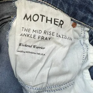 Mother the Mid Rise Dazzler Ankle Fray Jeans distressed medium wash cropped 26 thumbnail 7