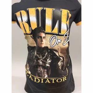 Handmade Rule Or Die Gladiator Graphic T-Shirt Womens Size M Black Short Sleeve thumbnail 2
