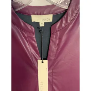 Pinch Deep Wine Faux Leather Dress NWT size‎ medium thumbnail 3