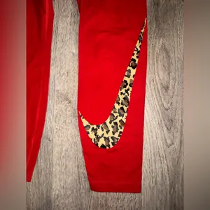 Rare Red Nike Cheetah Swoosh Pants - Y2K thumbnail 3