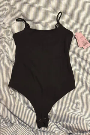 Tarik Ediz Black scoop neck bodysuit thumbnail 2