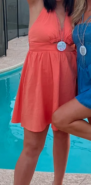 Orange/Pink Dress Size L thumbnail 2