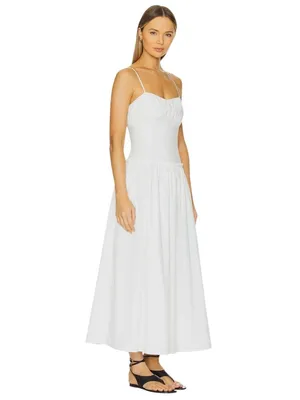 Line & Dot Maison Corset Dress in White Small New Womens Maxi Gown thumbnail 3