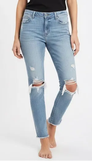 Abercrombie & Fitch Harper Low Rise Super Skinny Jeans Womens 32/14R Blue Denim thumbnail 1