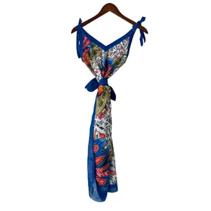 Floral Tie Strap One Piece Swimsuit - Beach Vacation Resort‎ Wear Summer thumbnail 5