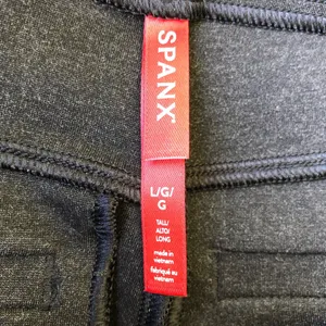 SPANX Gray Pull on Perfect Flare Pants Stitched front crease size Large thumbnail 6